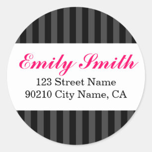 Vintage Stripes Address Label