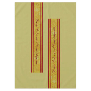 Vintage Stripes Border Deco + your text & idea Tablecloth