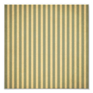 Vintage stripes green and beige photo print