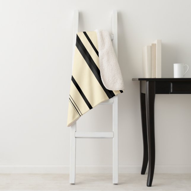 Vintage Stripes  Sherpa Blanket (In Situ)