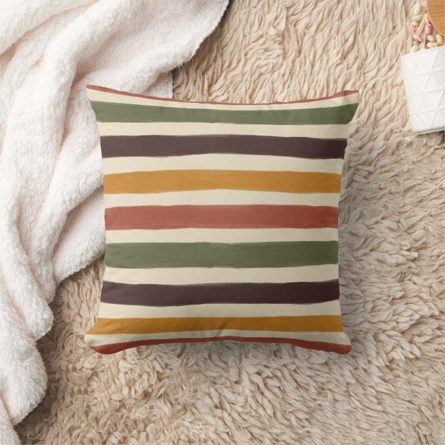 Vintage Stripes Throw Pillow (Blanket)