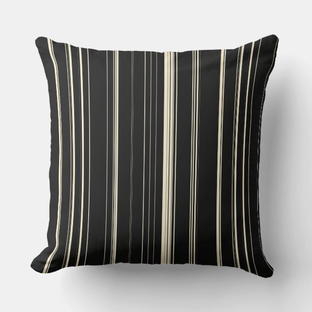 Vintage Stripes  Throw Pillow (Front)