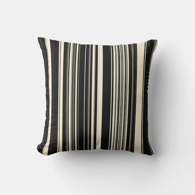 Vintage Stripes  Throw Pillow (Front)