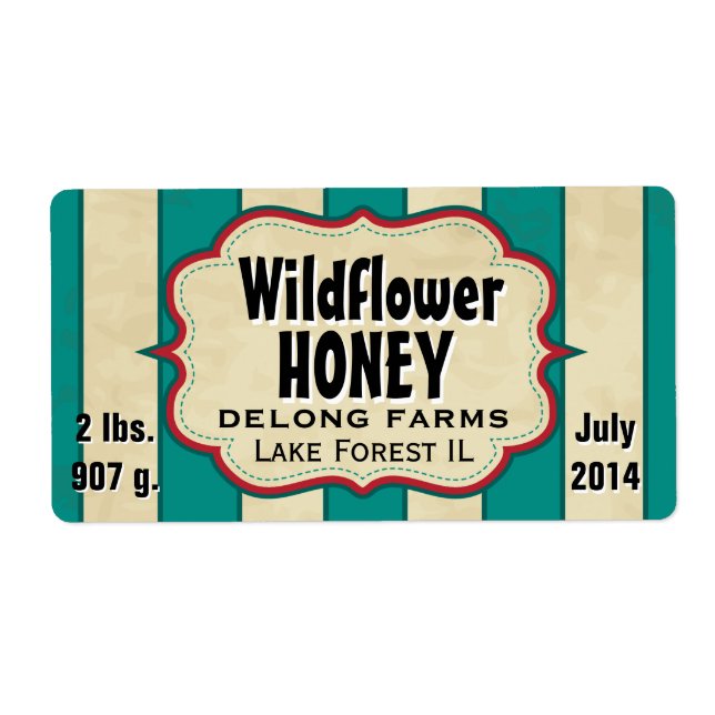 Vintage Stripes Wildflower Honey Large Horizontal (Front)