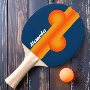 Vintage Striping Loop with Name Ping Pong Paddle