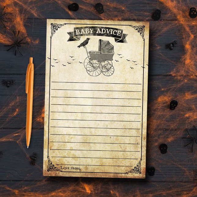 Vintage Stroller Halloween Baby Shower Advice (Creator Uploaded)