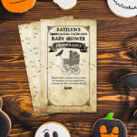 Vintage Stroller Halloween Baby Shower Diaper