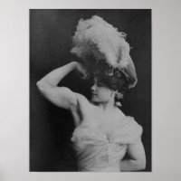 Vintage Strongwoman Charmion Flexing - 1897