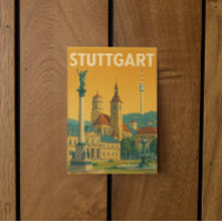 Vintage Stuttgart Germany Landmarks