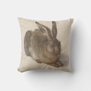 Vintage-Style Albrecht Dürer - Hare Throw Pillow
