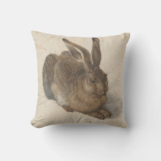 Vintage-Style Albrecht Dürer - Hare Throw Pillow