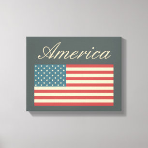 Vintage Style American Flag Wall Art 