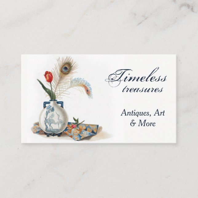 Vintage Style Antique Shop Business Card (Front)