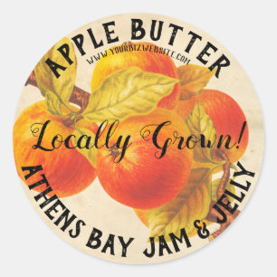Vintage Style Apple Butter Product Business Label