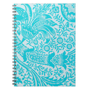 Vintage Style Aqua Turquoise Spiral Notebook