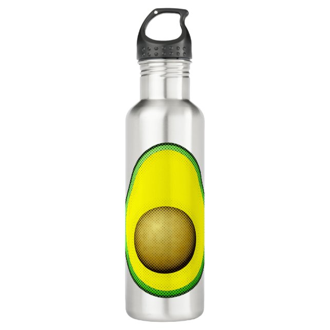 Vintage Style Avocado Drawing 710 Ml Water Bottle (Front)
