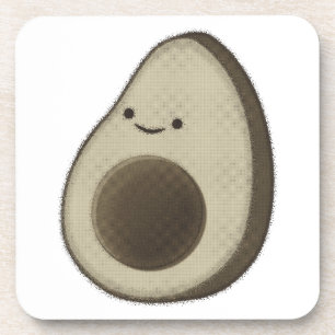 Vintage Style Avocado Drawing Coaster