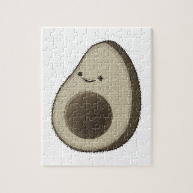 Vintage Style Avocado Drawing Jigsaw Puzzle (Vertical)