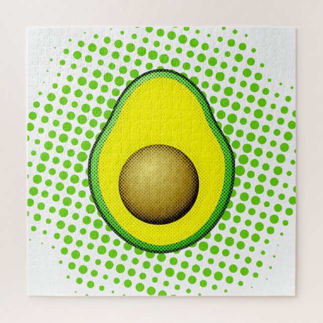 Vintage Style Avocado Drawing Jigsaw Puzzle (Vertical)