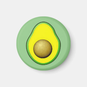 Vintage Style Avocado Drawing Magnet