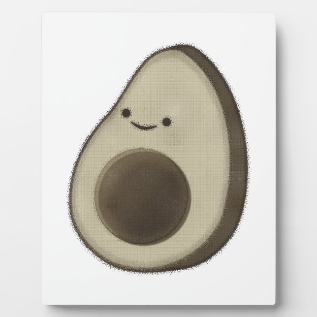 Vintage Style Avocado Drawing Plaque (Front)