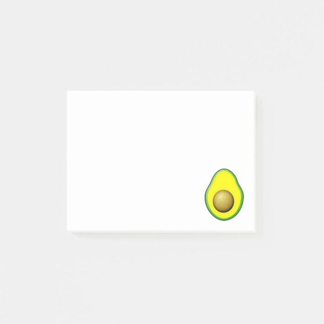 Vintage Style Avocado Drawing Post-it Notes (Front)