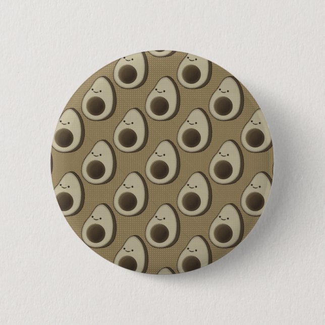 Vintage Style Avocado Pattern 2 Inch Round Button (Front)