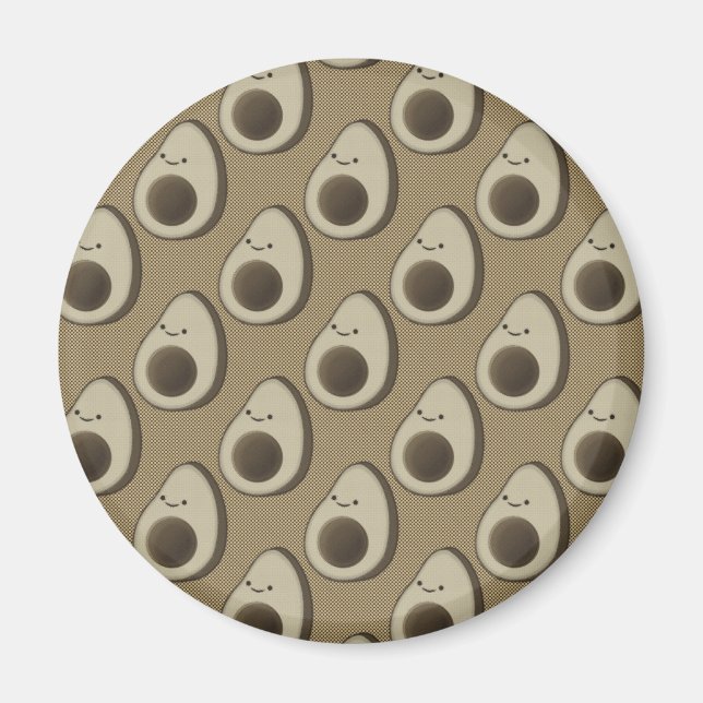 Vintage Style Avocado Pattern Magnet (Front)