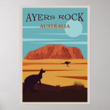 Vintage Style Ayers Rock Australia Travel
