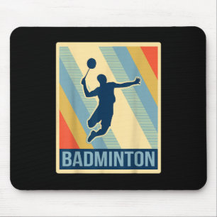 Vintage Style Badminton T Shirt  Mouse Pad