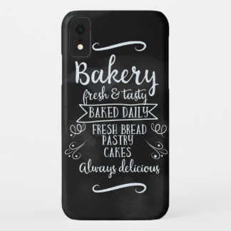 Vintage style Bakery Chalkboard poster iPhone XR Case