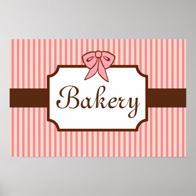 Vintage Style Bakery Sign Art Print. (Front)