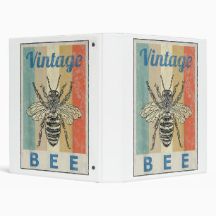 Vintage Style Bee Queen Honey Beekeeper Beekeeping Binder