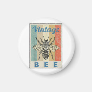 Vintage Style Bee Queen Honey Beekeeper Beekeeping Magnet