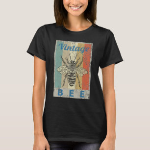 Vintage Style Bee Queen Honey Beekeeper Beekeeping T-Shirt