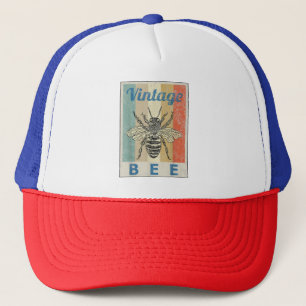 Vintage Style Bee Queen Honey Beekeeper Beekeeping Trucker Hat