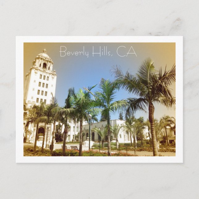Vintage Style Beverly Hills Postcard! Postcard (Front)