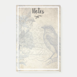 Vintage Style Birds Illustration Post-it Notes