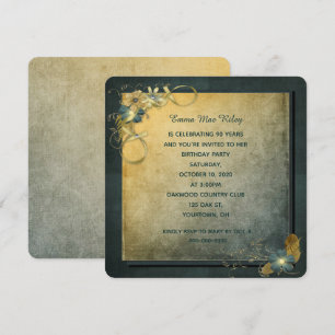 Vintage style birthday party invite