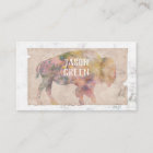 vintage style bison art sepia toned double sided