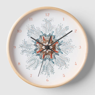 Vintage style blue button jellyfish Wall Clock