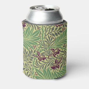 Vintage-style blue color botanical pattern can co cooler