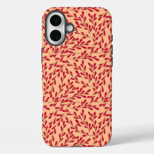 Vintage-style blue color botanical pattern Case-M iPhone 16 Plus Case
