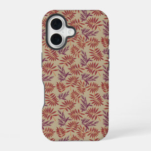 Vintage-style blue color botanical pattern Case-M iPhone 16 Case