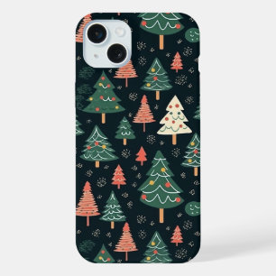 Vintage-style blue color botanical pattern Case-M iPhone 15 Plus Case