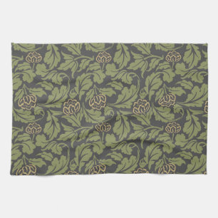 Vintage-style blue color botanical pattern kitche kitchen towel