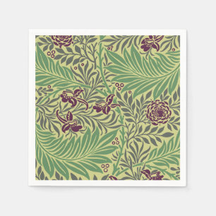 Vintage-style blue color botanical pattern  napkin