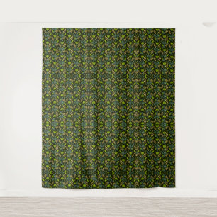 Vintage-style blue color botanical pattern tapest tapestry