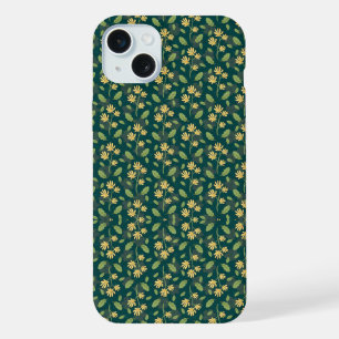 Vintage-style blue colour botanical pattern Case- iPhone 15 Plus Case