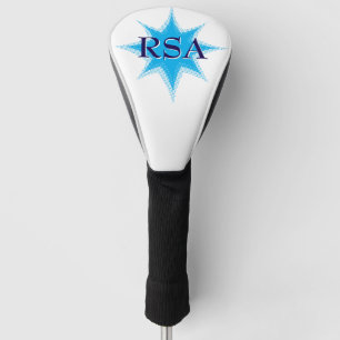 Vintage Style Blue Star With Custom Monogram Golf Head Cover